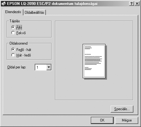 . Kattintson a jobb gombbal a nyomtató ikonjára, majd a Printing Preferences (Nyomtatási beállítások) (Windows XP és 000), vagy a Document Defaults (Dokumentum alapértelmezett beállításai) (Windows