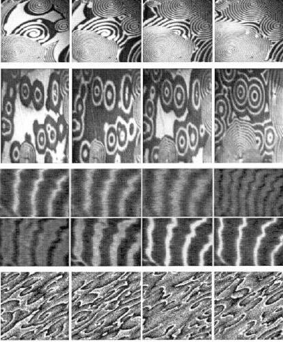 Platinafelület fotoemissziós elektronmikroszkópiás képe álló hullámok káosz idő CO oxidációja platina felületen Sötét