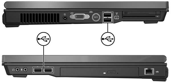 1 Az USB-eszközök használata Az USB (Universal Serial Bus, univerzális soros busz) csatolófelülettel a számítógéphez vagy egy külön megvásárolható dokkolóegységhez olyan külső eszközöket