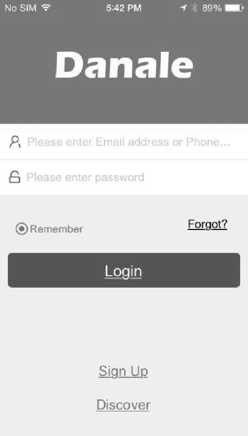 5-1-2 Kattintson a felület alján látható SignUp ikonra és regisztrálja az új fiókját használja a mobilja hívószámát vagy email címét a regisztrációhoz, a user mezőbe írja be a telefonszámát vagy