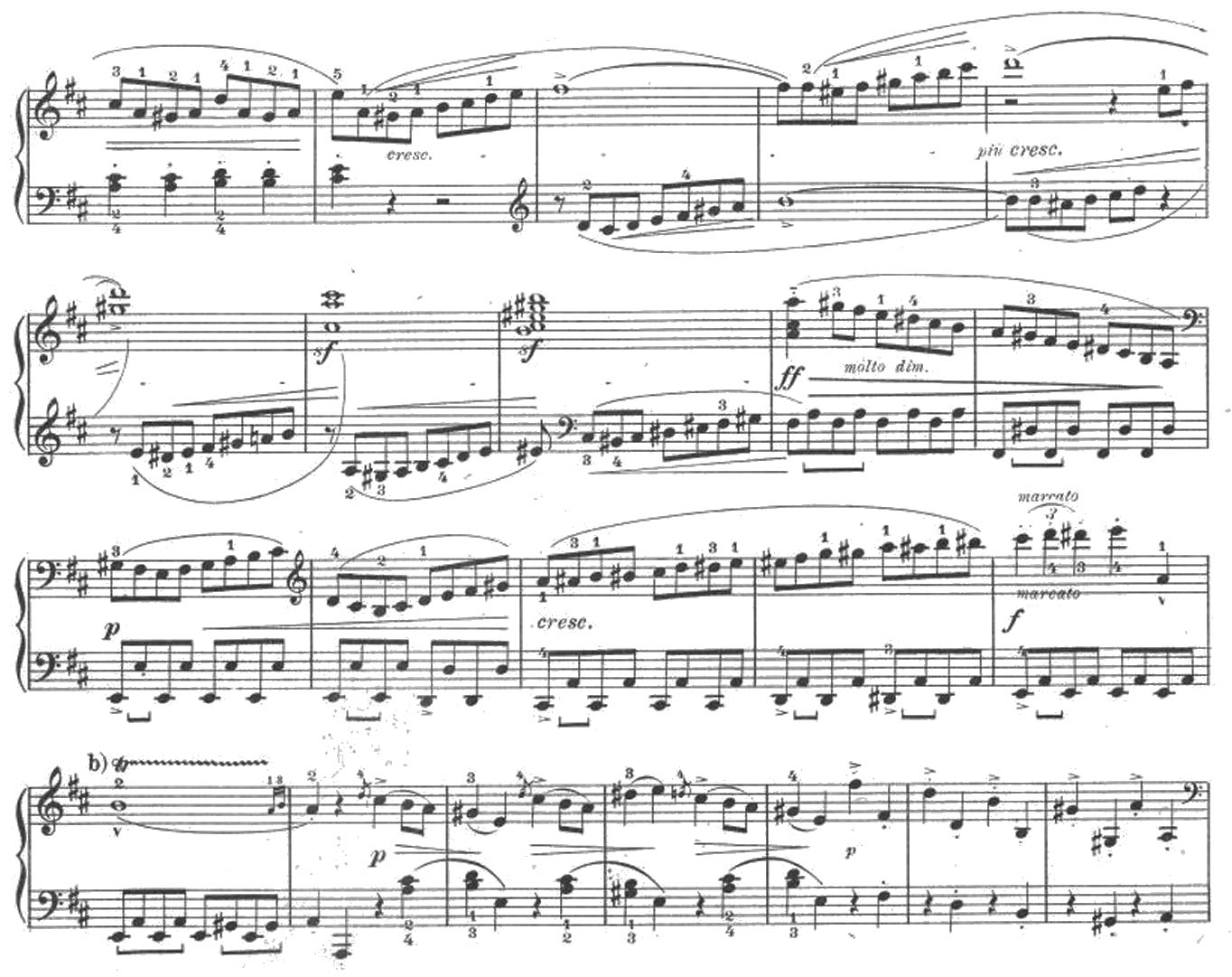 38 LIV. évfolyam, 1. szám, 2016. február Magyar Zene 1. kotta. Beethoven: D- dúr szonáta Op. 10/3, I. tétel, 21 58. ütem Bartók közreadásában. NB. az 5 46.
