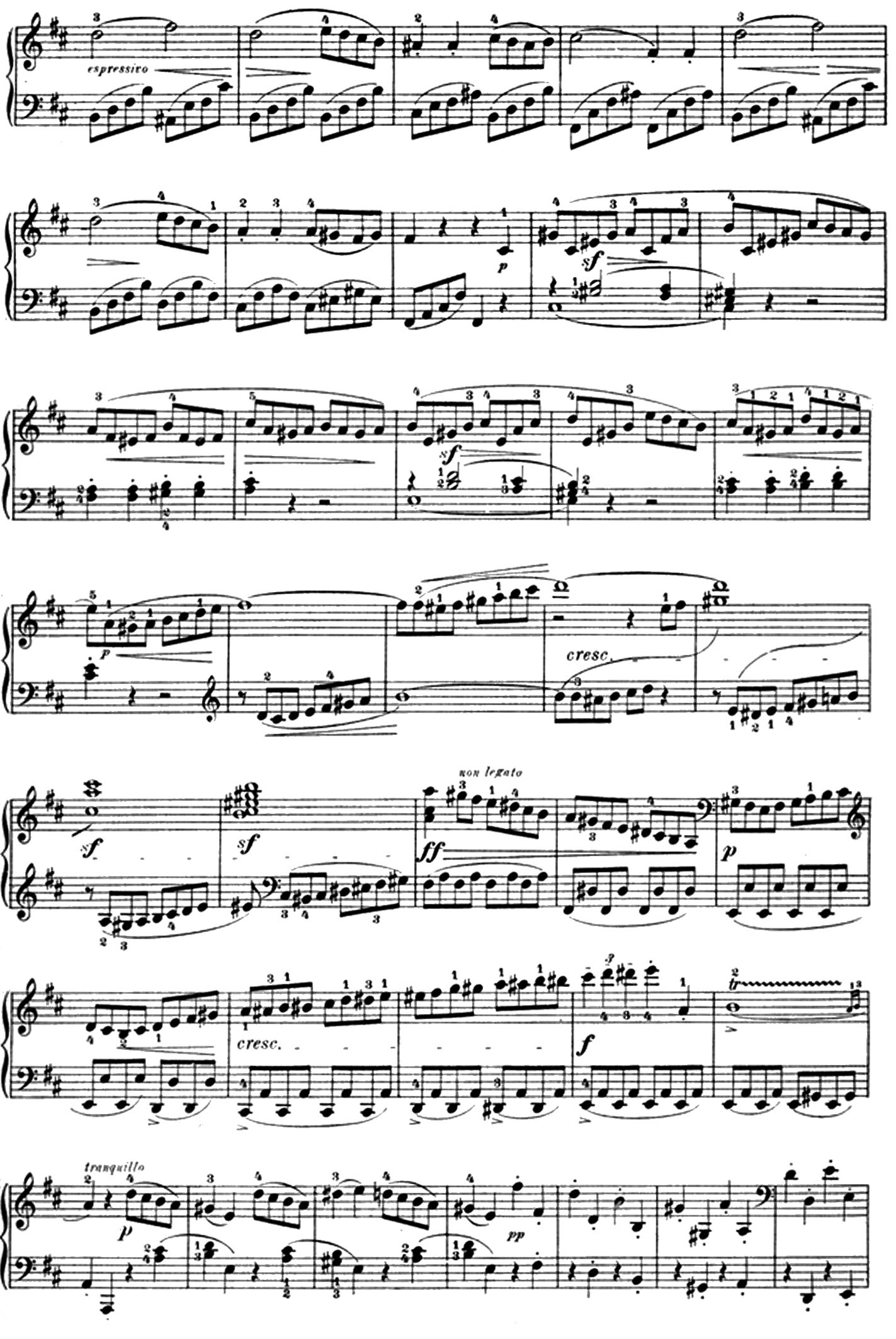 STACHÓ LÁSZLÓ: Érzékiség és szigor Az elôadómûvész Bartók 39 2. kotta. Beethoven: D- dúr szonáta Op. 10/3, I. tétel, 23 59. ütem d Albert közreadásában.