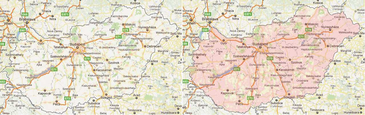 MELLÉKLETEK 1. sz. Melléklet: Magyarországi mobilszolgáltatók szélessávú mobil internet (3G/HSPA) és GSM lefedettsége 3G/HSPA GSM Forrás: http://www.t-mobile.