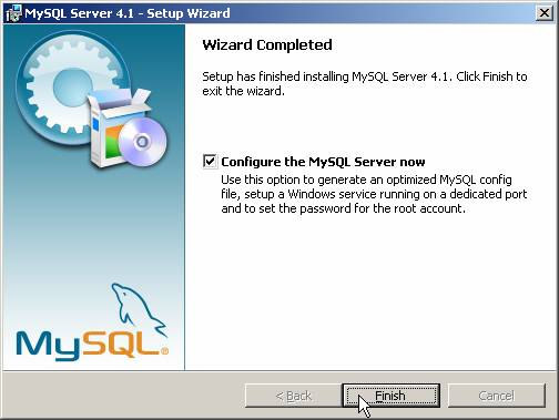 Az telepítocsomag a C:\Program Files\MySQL\MySQL Server 4.1 az alapértelmezett telepítési útvonala.