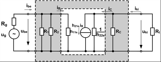 B B Kapcsolás áramerısítése A KAPCSOLÁS ÁRAMERİSÍTÉSÉNEK MEGHATÁROZÁSA A kmenet áram a hbrd paraméteres helyettesítı kép felhasználásával: k k = Rt alakban írható fel A negatív elıjel a kmenet