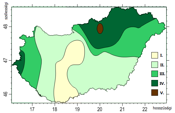 régió adatforrás hőfokhíd [hk] fűtési idény [h] I. Pécs 68 000 4 100 II. Szeged 70 000 4 200 III. Debrecen 74 000 4 400 IV.