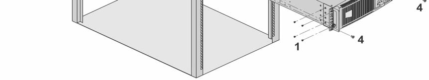 1 Távolítsa el a 6 rögzít csavart a f ellapi keret eltávolításához. 2 Helyezze az ellapi panelt a szünetmentes áramforrás fölé.