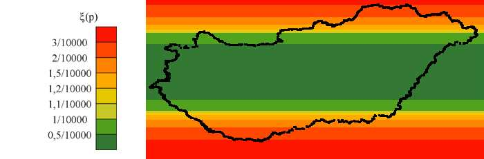 5.1. Kettős vetítés 44 optimális vetületet h 1 -gyel, ekkor ϕ 0 = 47, 1234400128 a legjobb választás.