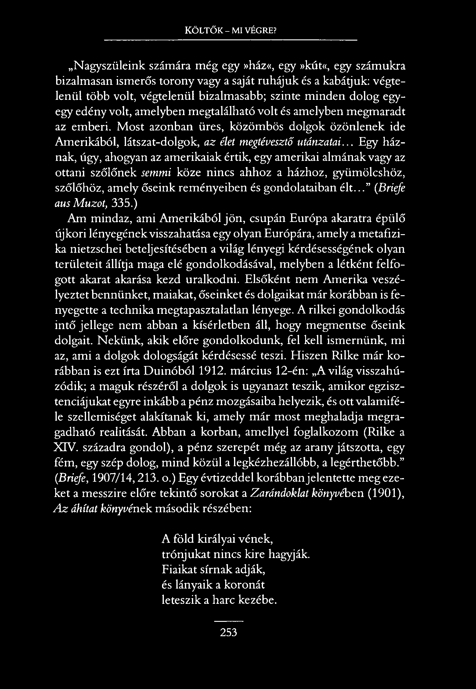 Költők - mi végre?