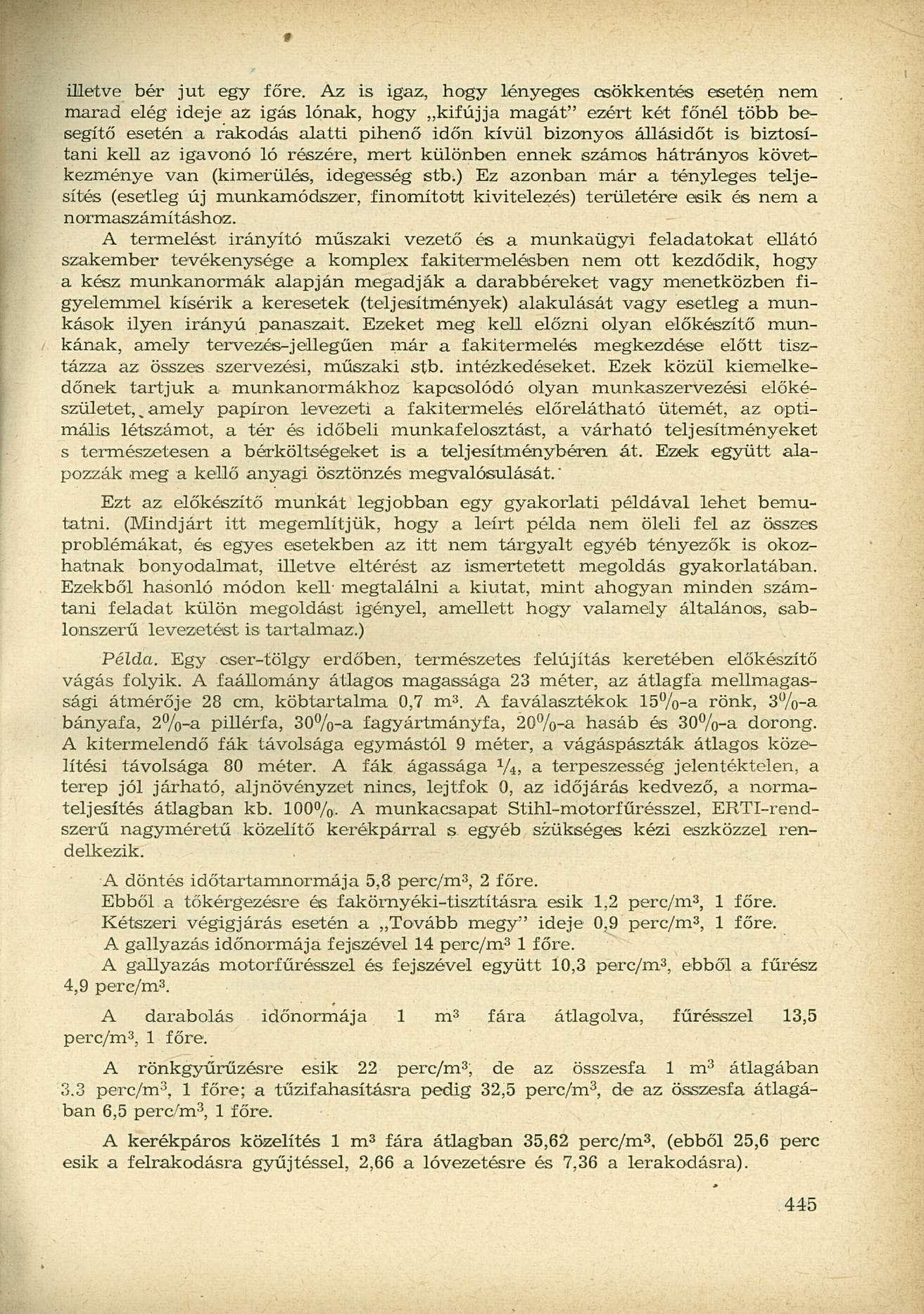 illetve bér jut egy főre.