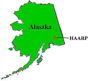 14. kép. A HAARP egy korai látképe [29] Maga a HAARP bázisa Alaszka dél-keleti részén található, közel az alig 300 lakosú Gakona városkához, mely a Copper völgy közepén fekszik.