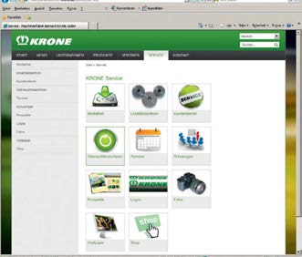 Online Fedezze fel a KRONE világát a www.krone.de internetcímen. Oldalainkon számokat, tényeket és újdonságokat közlünk, illetve szervizszolgáltatásaink egész sora közül válogathat.