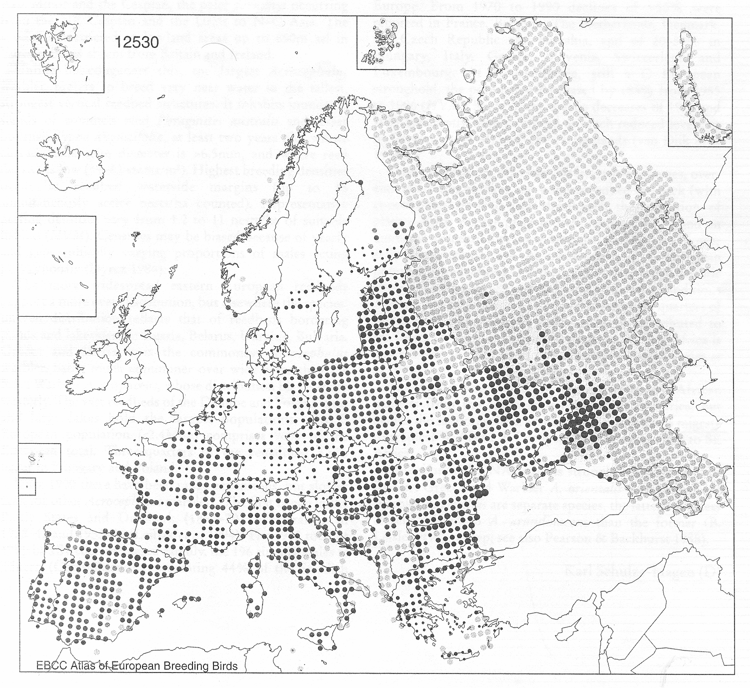 törzsalak (Acrocephalus arundinaceus arundinaceus) fészkel, Írországból és Nagy-Britannia nagy részéről azonban hiányzik (Hagemeijer és Blair, 1997; Csörgő és Gyurácz., 2009).