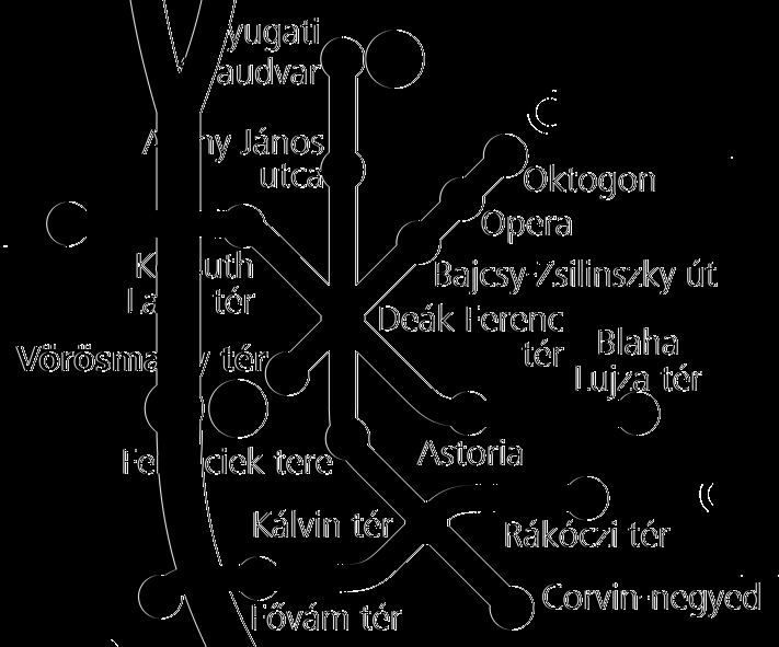 Struktúra alapú modellezés (a) A metróhálózat térképe [18] (b) A metróhálózat egyszerű gráfként ábrázolva 3.1. ábra.