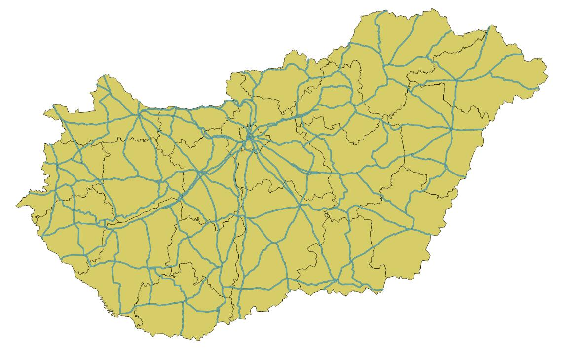 FELHASZNÁLÁSI TERÜLETEK Topológiai relációk lekérdezése Mely megyékkel határos Veszprém megye?