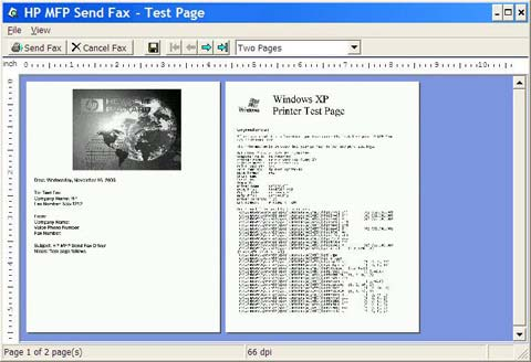 11. Ha bejelölte a Show Preview Before Sending Fax (Előnézet megjelenítése faxküldés előtt) jelölőnégyzetet a Setup (Beállítás) lapon, akkor megjelenik a faxolási feladat előnézete.