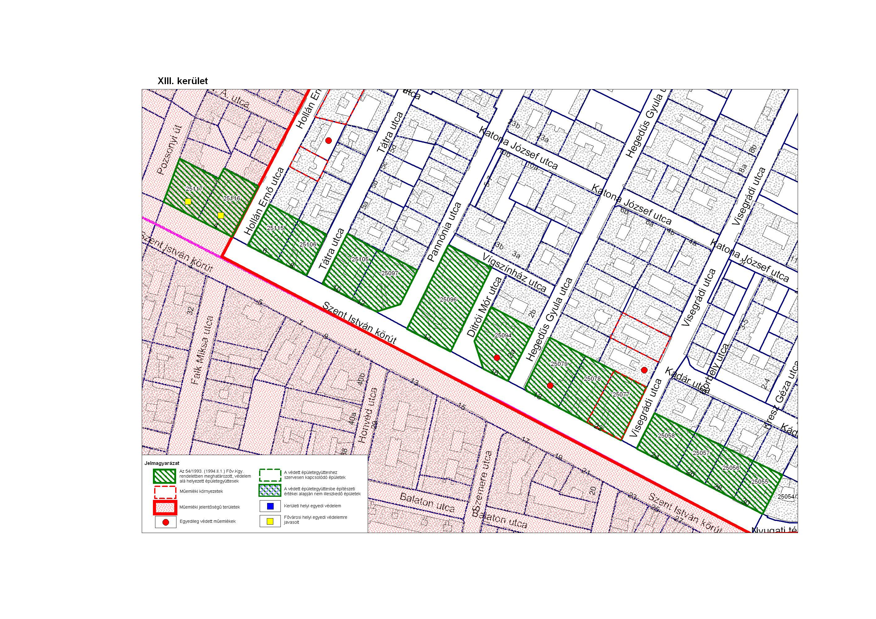 3. Szent István körút páros oldala a Hollán Ernő utcától a Nyugati térig XIII. kerület 234 ~ A1.5411993. (1994.11.1.)Föv.
