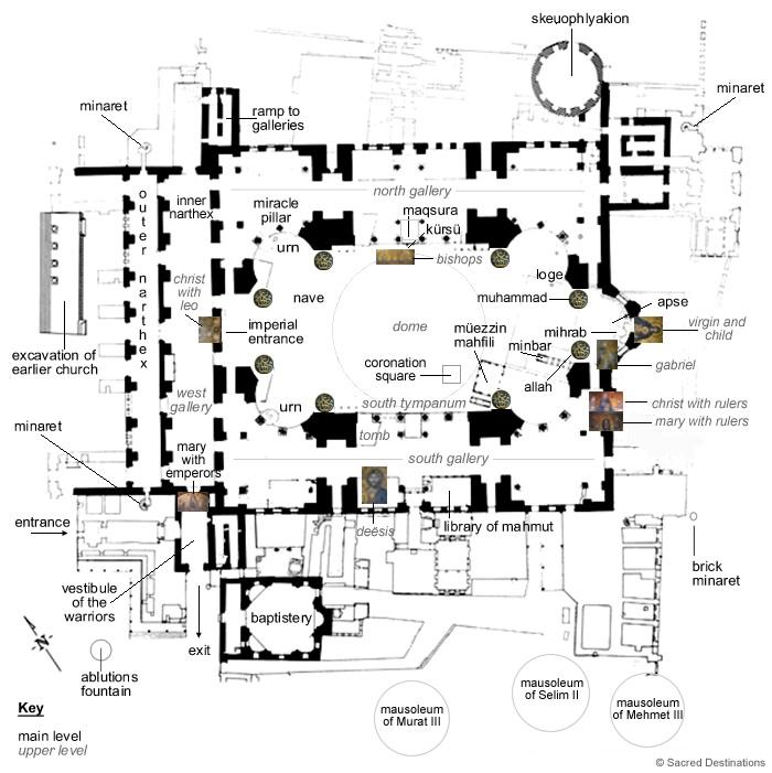 Hagia Sophia 532-537 A négy minaret Konstantinápoly 1453- as elfoglalását követően a török iszlám mecsetté építésekor épült.