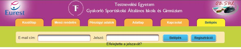 Bejelentkezés A webes ügyintézés használatához jelentkezzen be a https://eurest-diana.qb.