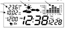 Ébresztés a) Az ébresztési idő beállítása Ezzel a beállítással azt az időt adjuk be, amikor fel kell hangzania az ébresztőnek. Nyomjuk meg röviden az ALARM SET (2) gombot.