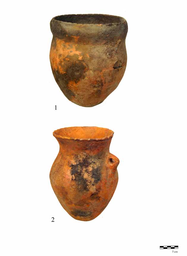 Késő neolitikus település Tiszatardosról (Borsod-Abaúj-Zemplén megye) 107 12. kép. Kiegészített edények a neolit gödör anyagából.