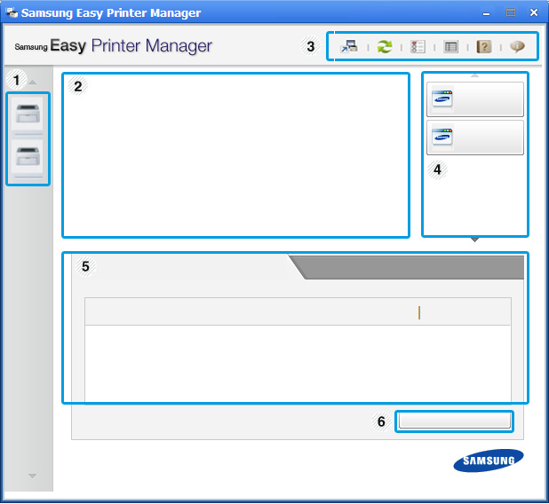 A Samsung Easy Printer Manager használata A következő kép az ön által használt típustól függően eltérő lehet.