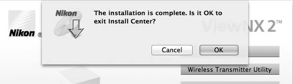 4 Lépjen ki a telepítőből. Ha a telepítés befejeződött, kattintson a Yes (Igen) (Windows) vagy az OK (Mac OS) gombra.