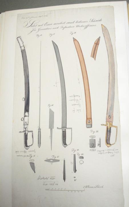 Felszerelés, fegyverzet: 8. Szablya 1836 M gyalogsági szablya: 9. Pisztoly E fegyvert elsősorban a sorgyalogság és a honvédzászlóaljak altisztjei használták.