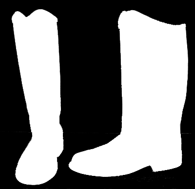 4. Csizma A tisztek felül ívelten kivágott magyar csizmát viseltek, melyen a galambkosár színe fekete volt (nincs a sorgyalogosi sárga színű szalag sem rajta).