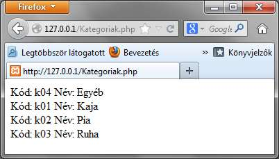 Kategóriák