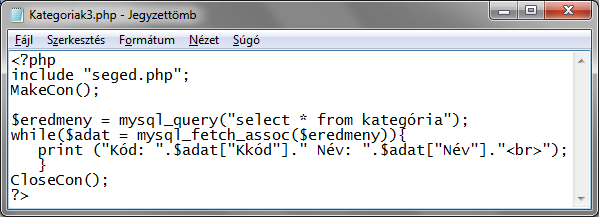 PHP Elegáns megoldás Kapcsolódási