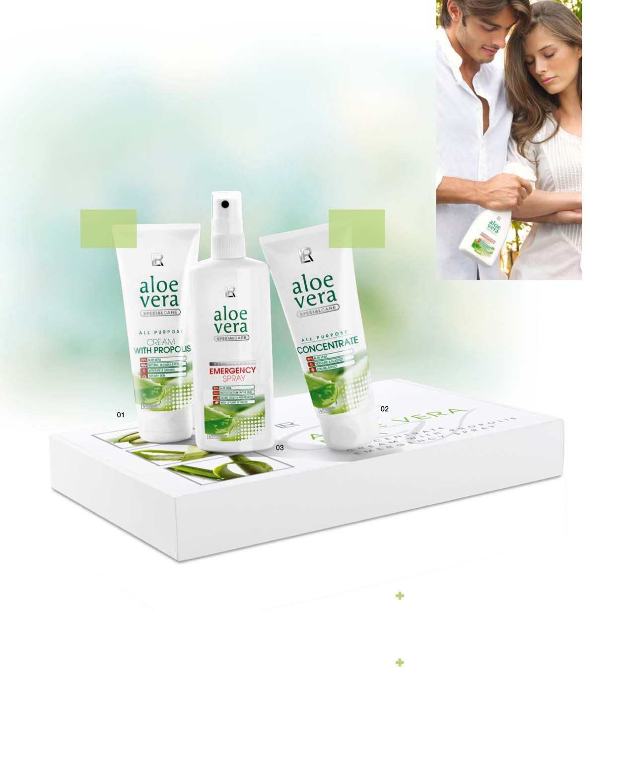 46 A specialisták: SOS ápolás az aloe vera erejével Rendkívül magas aloe vera tartalom Bevált receptúrák 79 % aloe vera 90 % aloe vera SZETT ENGEDMÉNY Aloe vera box 20650 36p 01 Aloe vera propoliszos