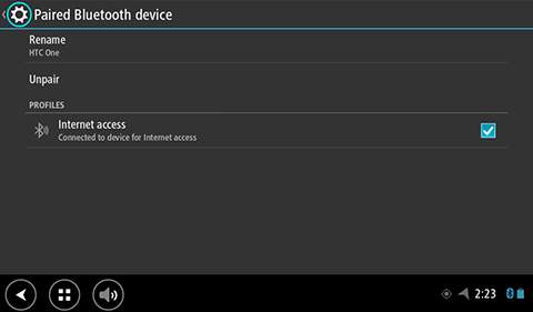 1. Kapcsolja be a Bluetooth megosztása vagy a Bluetooth nethozzáférési pont funkciót a telefonján, és gondoskodjon róla, hogy a telefon látható (észlelhető) legyen. 2.