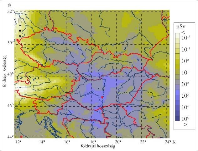INHALACIJSKA DOZA Vrijednosti rane i kasnije inhalacijske doze za odrasle i djecu za događaje preko projektnog stanja za slučajeve emisije TAK1 (DEC1) i TAK2 (DEC2) prikazuju sljedeće slike.