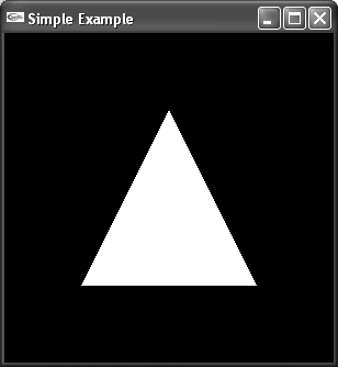 1. fejezet Bevezetés az OpenGL világába 25 1.3. ábra A SimpleExample program kimenete Az elsõ három fejállomány a <GL/glut.h>, a <GL/glu.h> és a <GL/gl.