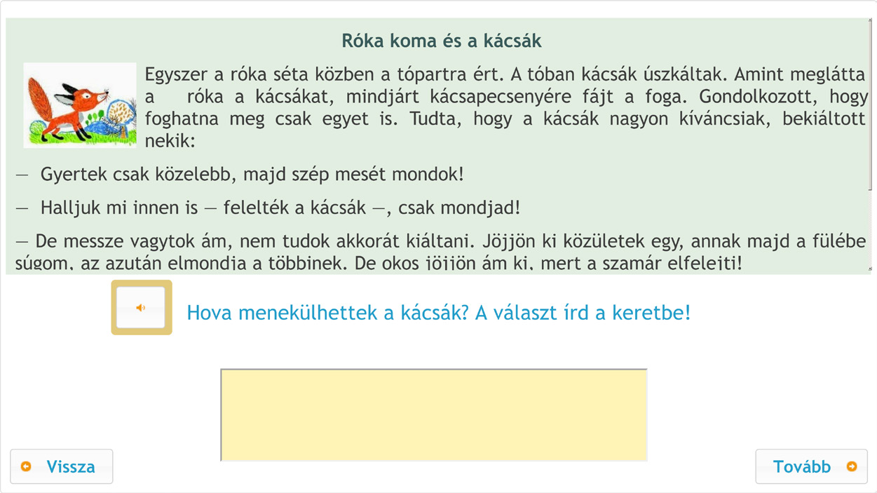 Az olvasás-szövegértés alkalmazási dimenziójának online diagnosztikus értékelése 2.