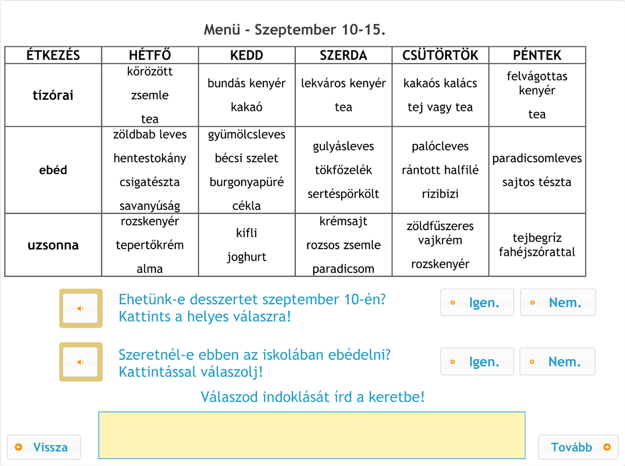 Az olvasás-szövegértés alkalmazási dimenziójának online diagnosztikus értékelése 2.