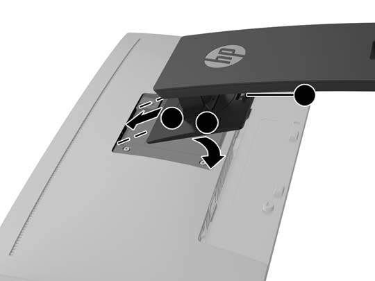 A monitor üzembe helyezése A monitorállvány felszerelése VIGYÁZAT! Ne érintse meg az LCD panel felületét. A monitorra ható nyomás színegyenetlenségeket, vagy a folyadékkristály elmozdulását okozhatja.