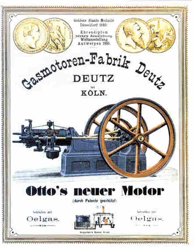 1860 az első működő kétütemű (Lenoir), és 1876-ban első működő négyütemű (Otto) belsőégésű motor gázüzemű volt.