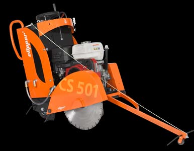 Aljzatvágógépek CS 501 11 > 20 Hp Ø 500mm 192 > 265kg A Clipper CS 501 egy nagy teherbírású, rezgéscsillapító rendszerrel és nagy kapacitású víztartállyal ellátott aljzatvágógép.