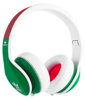ADIDAS OVER-EAR GREEN & RED Over-Ear Headphones A Monster kiváló minőségű hangzása párosul az egyedi Adidas dizájnnal A gondosan kialakított fülpárnák biztosítják a kényelmet a hosszú zenehallgatás