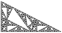 Fraktálok Hasonló háromszögekre darabolt háromszög(ek) Egy csempe (szélkerék csempe) kiindulópontja egy derékszögű háromszög, melynek egyik befogója hossza a másik befogó kétszerese.