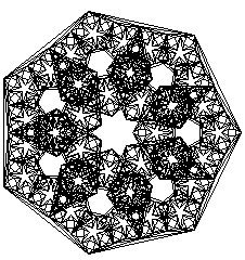 Fraktálok Fraktálkészítés többféle sokszög felhasználásával A sokszög sarkaiban kifelé rajzolva újabb sokszögek Készítsd el a következő rekurzív ábra rajzolóprogramját (ábra :n :h), ahol :n oldalú