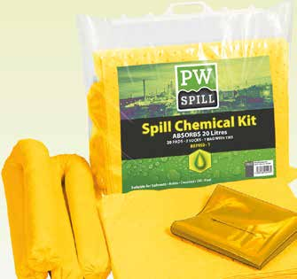 Felkészülve a vészhelyzetekre SM90 PW Spill 20 liter vegyi szorbens készlet Új vegyi szorbens készletünk, mely kisebb méretű, így könnyebben szállítható a szennyezett területre.