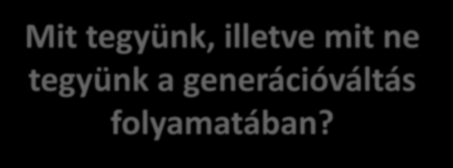 Mit tegyünk, illetve mit ne