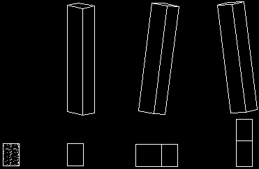 492 9.4. Strukturális és díszítő elemek Az oszlop dőlésszöge az aktuális iránynak megfelelően Axonometria Alaprajz Dőlés forgatása: 0º 0º 90º Dőlésszög: 0º 80º 80º Az alaprajzi