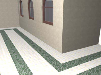 9. Építészet 585 9.6.6. Dekoráció Az utasítás segítségével burkolatkiosztást adhat meg a padlón és a födém oldalán, illetve mintázatot a mennyezeten.