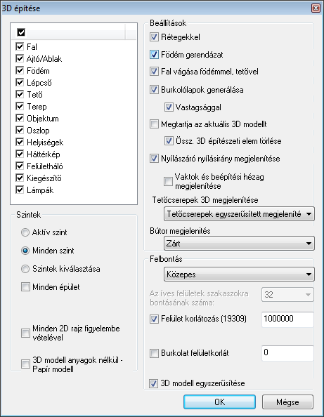 44 2. Lecke: Alapozás Figyelem: két egymáshoz hasonló ikont is látni fog. Ezúttal a sárga nyelű kalapácsot ábrázoló bal oldalira van szükség. Megjelenik a 3D építése párbeszédablak.