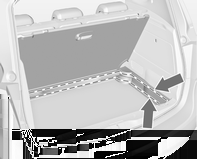 Kettős rakodópadló A kettős rakodópadló két helyzetben rögzíthető a csomagtérben: közvetlenül a pótkerék mélyedés fedele, illetve a hátsó padlóborítás fölött, a csomagtér felsőbb nyílásaiban.