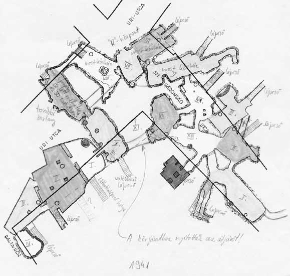 Ottokár felmérése alapján 1941-ből (Kadić 1941 nyomán) (A különböző árnyalatok az üregek